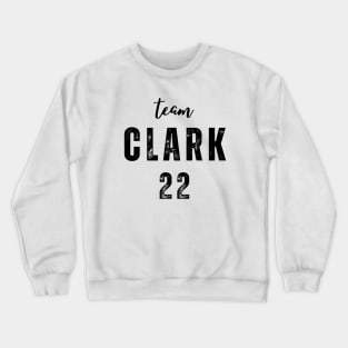 team clark 22 Jersey Black Crewneck Sweatshirt